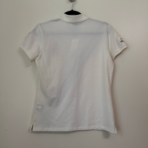 Ralph Lauren Big Pony White Tennis Polo Shirt Size L Women's - Picture 4 of 8
